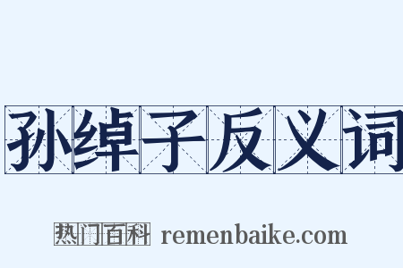 孙绰子反义词是什么意思的图片
